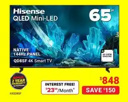 Visions Electronics Hisense QLED Mini-LED 65 offer
