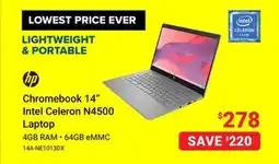 Visions Electronics hp Chromebook 14 Intel Celeron N4500 Laptop offer