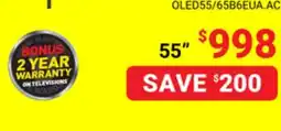 Visions Electronics LG OLED evo AI B6 EUA 4K Smart TV 55 offer