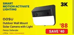 Visions Electronics AOSU Outdoor Wall Mount Solar Camera with Light offer
