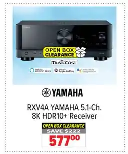 2001 Audio Video RXV4A YAMAHA 5.1-Ch. 8K HDR10+ Receiver offer