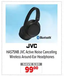 2001 Audio Video HAS75NB JVC Active Noise Cancelling Wireless Around-Ear Headphones offer