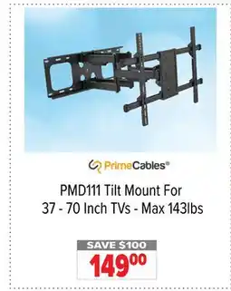 2001 Audio Video PMD111 Prime Cables Tilt Mount For 37 - 70 Inch TVs - Max 143lbs offer