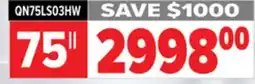 2001 Audio Video QN75LS03HW 75 Samsung 4K THE FRAME PRO AI TV offer