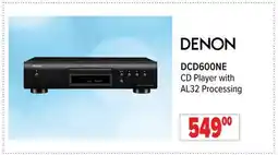 2001 Audio Video DCD600NE DENON CD Player with AL32 Processing offer