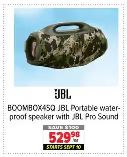 2001 Audio Video BOOMBOX4SQ JBL Portable waterproof speaker with JBL Pro Sound offer
