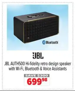 2001 Audio Video JBL AUTH500 Hi-fidelity retro design speaker with Wi-Fi, Bluetooth & Voice Assistants offer