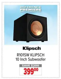 2001 Audio Video R101SW KLIPSCH 10 Inch Subwoofer offer