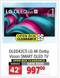 2001 Audio Video OLED42C5 42 LG 4K Dolby Vision SMART OLED TV offer