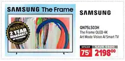 2001 Audio Video QN75LS03H 75 SAMSUNG The Frame QLED 4K Art Mode Vision AI Smart TV offer