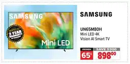 2001 Audio Video UN65M80H 65 SAMSUNG Mini LED 4K Vision AI Smart TV offer