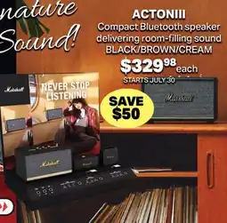 2001 Audio Video ACTONIII Compact Bluetooth speaker delivering room-filling sound offer
