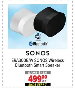 2001 Audio Video ERA300B/W SONOS Wireless Bluetooth Smart Speaker offer