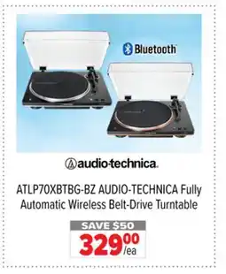 2001 Audio Video ATLP70XBTBG-BZ AUDIO-TECHNICA Fully Automatic Wireless Belt-Drive Turntable offer