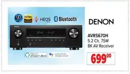 2001 Audio Video AVRS670H DENON 5.2 Ch. 75W 8K AV Receiver offer
