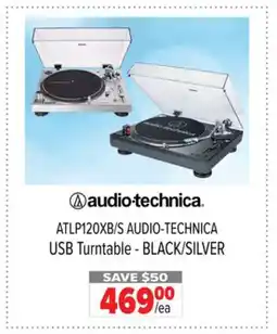 2001 Audio Video ATLP120XB/S AUDIO-TECHNICA USB Turntable - BLACK/SILVER offer