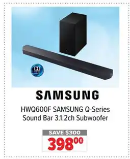 2001 Audio Video HWQ600F SAMSUNG Q-Series Sound Bar 3.1.2ch Subwoofer offer