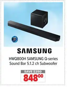 2001 Audio Video HWQ800H SAMSUNG Q-series Sound Bar 5.1.2 ch Subwoofer offer