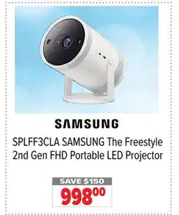 2001 Audio Video SPLFF3CLA SAMSUNG The Freestyle 2nd Gen FHD Portable LED Projector offer