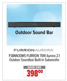 2001 Audio Video FSBNN30MS FURRION 70W Aurora 2.1 Outdoor Soundbar Built-in Subwoofer offer
