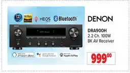 2001 Audio Video DRA900H DENON DRA900H 2.2 Ch. 100W 8K AV Receiver offer