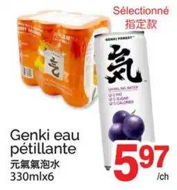T&T Supermarket GENKI EAU PÉTILLANTE, 330MLX6 offer