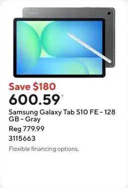 Staples Samsung Galaxy Tab S10 FE - 128 GB - Gray offer