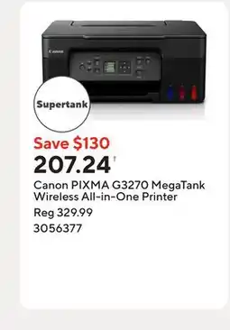 Staples Canon PIXMA G3270 MegaTank Wireless All-in-One Printer offer