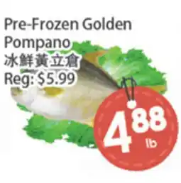 Fresh Palace Supermarket Pre-Frozen Golden Pompano offer