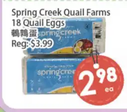 Fresh Palace Supermarket Spring Creek Quail Farms 18 Quail Eggs offer