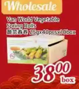 Tone Tai Supermarket Van World Vegetable Spring Rolls offer