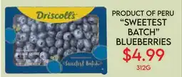 Fiesta Farms PRODUCT OF PERU SWEETEST BATCH BLUEBERRIES offer