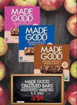 Fiesta Farms MADE GOOD DRIZZLED BARS offer