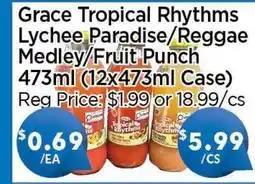 Blue Sky Supermarket Grace Tropical Rhythms Lychee Paradise/Reggae Medley/Fruit Punch offer