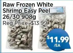 Blue Sky Supermarket Raw Frozen White Shrimp Easy Peel 26/30 offer
