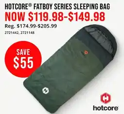 Cabela's Hotcore fatboy series sleeping bag offer