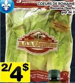 Supermarché PA R.C.R. Guinotis romaine hearts offer