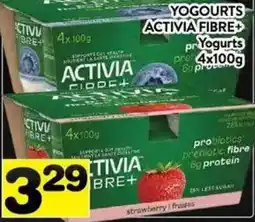 Supermarché PA activia fibre+ yogurts offer