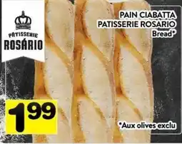 Supermarché PA Patisserie Rosario pain ciabatta offer