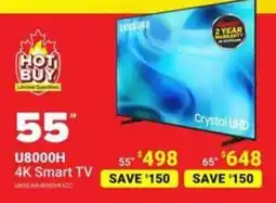 Visions Electronics Samsung 55" U8000H 4K Smart TV offer