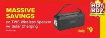 TWS Wireless Speaker w/ Solar Charging