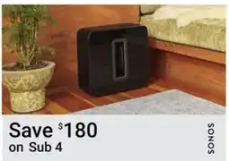 Visions Electronics Sonos sub 4 offer