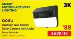 Visions Electronics Qosu outdoor wall mount solar camera with light offer
