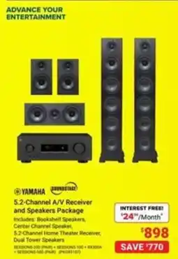 Visions Electronics Yamaha 5.2-Channel A/V Receiver and Speakers Package offer