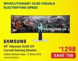 Visions Electronics Samsung 49" Odyssey OLED G9 Curved Gaming Monitor offer