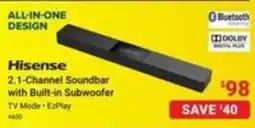 Visions Electronics Hisense 2.1-Channel Soundbar with Built-in Subwoofer offer