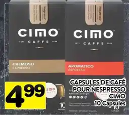Supermarché PA Cimo capsules de café pour nespresso offer