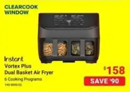 Visions Electronics Clearcook window instant vortex plus dual basket air fryer offer