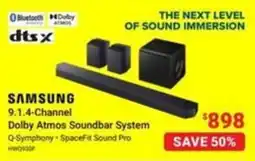 Visions Electronics Samsung 9.1.4-Channel Dolby Atmos Soundbar System offer