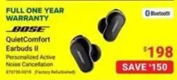 Visions Electronics Bose QuietComfort Earbuds II offer